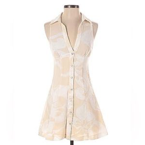 Urban outfitters beige button up dress (Large)